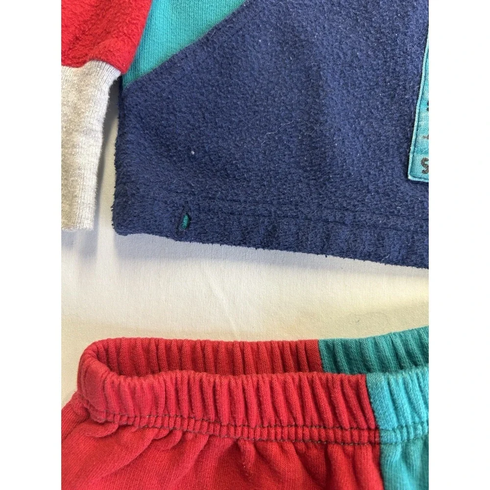 Vintage JetSet Cool Kids Clothes 1980s/1990s 2 Pc Colorblock Outfit Size 3T/4T